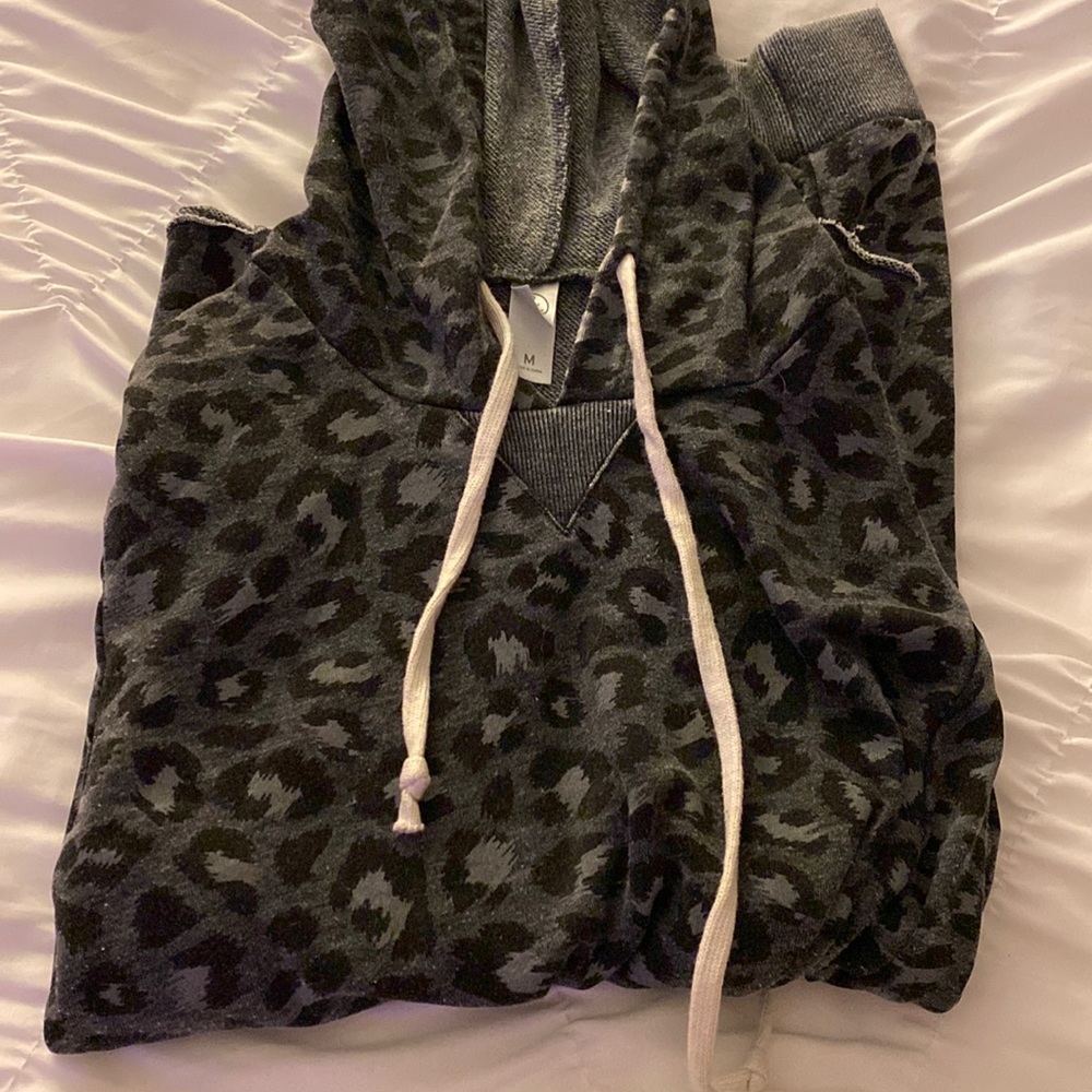 Gray animal print sweatshirt